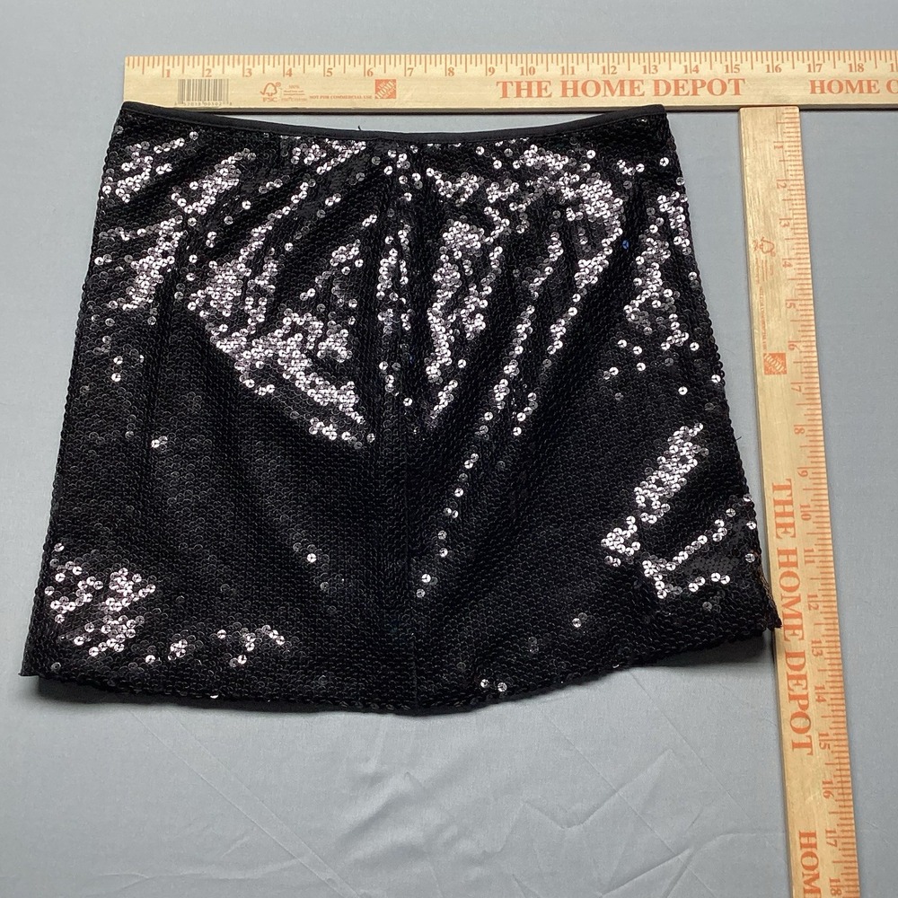 Arden B Sequin Mini Skirt NWT Womens Small S Black Shiny Micro Shimmer Cocktail